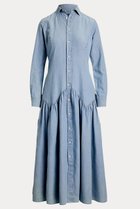 【ラルフローレン/RALPH LAUREN】の【POLO RALPH LAUREN】コットンリネン シャンブレー シャツドレス ブルー|ID: prp329100004644414 ipo3291000000035692488