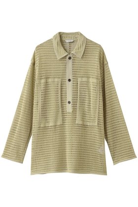 【クラネ/CLANE】 MESH POCKET OVER SHIRTS/シャツ/ブラウス人気、トレンドファッション・服の通販 founy(ファニー) ファッション Fashion レディースファッション Fashion for Women トップス・カットソー Cut & Sew Tops シャツ・ブラウス・オフィスカジュアル Elegant Blouses & Button-Ups 2025年 2025 2025-2026秋冬・A/W Autumn/Winter 2025–26 AW25–26 ジョーゼット Georgette, Semi-Sheer Fabric スリーブ Sleeve, Long Sleeve / Short Sleeve ポケット Pocket, Pocket Detail メッシュ Mesh, Net Fabric ロング Long, Long-Length A/W・秋冬 Autumn/Winter |ID:prp329100004644420