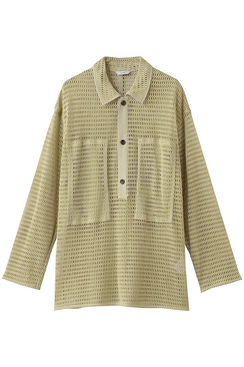 【クラネ/CLANE】のMESH POCKET OVER SHIRTS/シャツ/ブラウス 人気、トレンドファッション・服の通販 founy(ファニー) 　ファッション　Fashion　レディースファッション　Fashion for Women　トップス・カットソー　Cut & Sew Tops　シャツ・ブラウス・オフィスカジュアル　Elegant Blouses & Button-Ups　2025年　2025　2025-2026秋冬・A/W　Autumn/Winter 2025–26 AW25–26　ジョーゼット　Georgette, Semi-Sheer Fabric　スリーブ　Sleeve, Long Sleeve / Short Sleeve　ポケット　Pocket, Pocket Detail　メッシュ　Mesh, Net Fabric　ロング　Long, Long-Length　A/W・秋冬　Autumn/Winter　 other-1|ID: prp329100004644420 ipo3291000000033510320