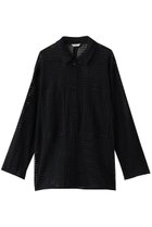 【クラネ/CLANE】のMESH POCKET OVER SHIRTS/シャツ/ブラウス 人気、トレンドファッション・服の通販 founy(ファニー) ファッション Fashion レディースファッション Fashion for Women トップス・カットソー Cut & Sew Tops シャツ・ブラウス・オフィスカジュアル Elegant Blouses & Button-Ups ジョーゼット Georgette, Semi-Sheer Fabric スリーブ Sleeve, Long Sleeve / Short Sleeve ポケット Pocket, Pocket Detail メッシュ Mesh, Net Fabric ロング Long, Long-Length thumbnail BLACK|ID: prp329100004644420 ipo3291000000036064121