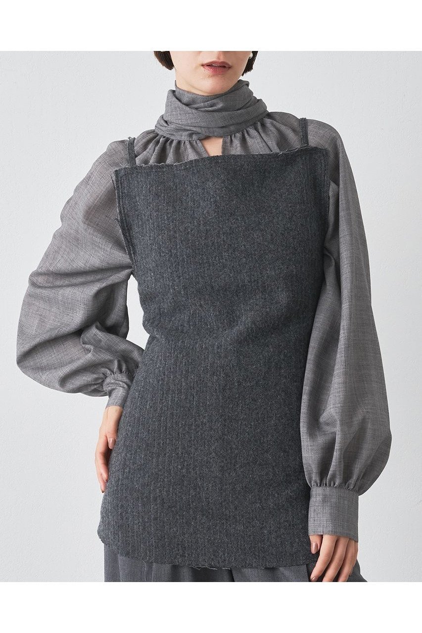 【ウィムガゼット/Whim Gazette】のウールピケトップ 人気、トレンドファッション・服の通販 founy(ファニー) 　ファッション　Fashion　レディースファッション　Fashion for Women　トップス・カットソー　Cut & Sew Tops　キャミソール&ノースリーブ　Camisoles & Sleeveless Tops　シャツ・ブラウス・オフィスカジュアル　Elegant Blouses & Button-Ups　2025年　2025　2025-2026秋冬・A/W　Autumn/Winter 2025–26 AW25–26　カットソー　Cut and Sewn Top　コーデュロイ　Corduroy, Cord Fabric　ノースリーブ　Sleeveless, No-Sleeve　ラップ　Wrap, Wrap Design　ワイヤー　Wire, Wired Bra　A/W・秋冬　Autumn/Winter　 other-1|ID: prp329100004644424 ipo3291000000033510343