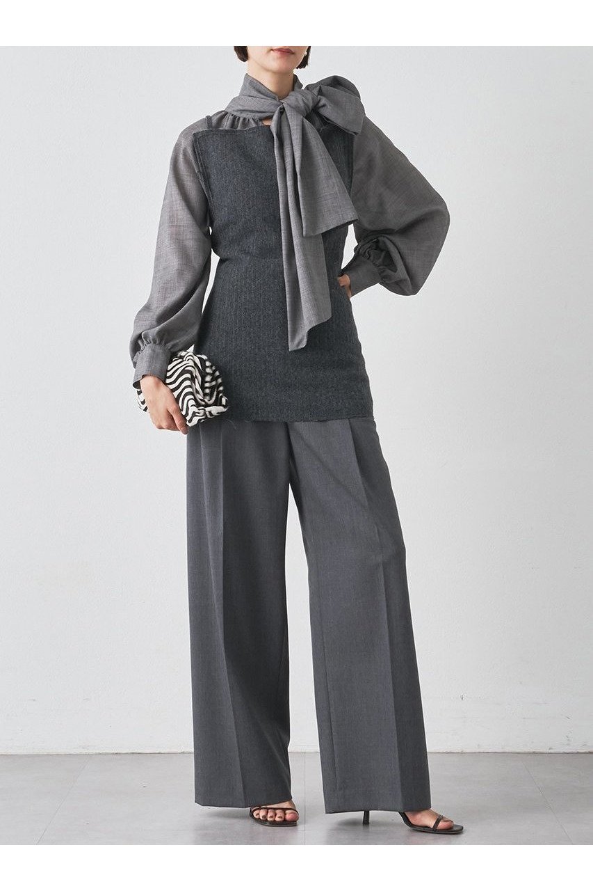 【ウィムガゼット/Whim Gazette】のウールピケトップ 人気、トレンドファッション・服の通販 founy(ファニー) 　ファッション　Fashion　レディースファッション　Fashion for Women　トップス・カットソー　Cut & Sew Tops　キャミソール&ノースリーブ　Camisoles & Sleeveless Tops　シャツ・ブラウス・オフィスカジュアル　Elegant Blouses & Button-Ups　2025年　2025　2025-2026秋冬・A/W　Autumn/Winter 2025–26 AW25–26　カットソー　Cut and Sewn Top　コーデュロイ　Corduroy, Cord Fabric　ノースリーブ　Sleeveless, No-Sleeve　ラップ　Wrap, Wrap Design　ワイヤー　Wire, Wired Bra　A/W・秋冬　Autumn/Winter　other-2|ID: prp329100004644424 ipo3291000000033510347