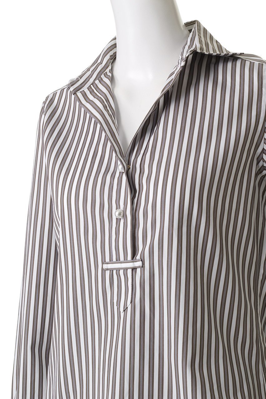 【マルティニーク/martinique】のブラウス 人気、トレンドファッション・服の通販 founy(ファニー) 　ファッション　Fashion　レディースファッション　Fashion for Women　トップス・カットソー　Cut & Sew Tops　シャツ・ブラウス・オフィスカジュアル　Elegant Blouses & Button-Ups　2025年　2025　2025-2026秋冬・A/W　Autumn/Winter 2025–26 AW25–26　イタリア　Italy　スリーブ　Sleeve, Long Sleeve / Short Sleeve　パール　Pearl, Pearl Accent　ロング　Long, Long-Length　エレガント 上品　Elegant　定番　Standard, Basic Item　A/W・秋冬　Autumn/Winter　other-5|ID: prp329100004644427 ipo3291000000033510381