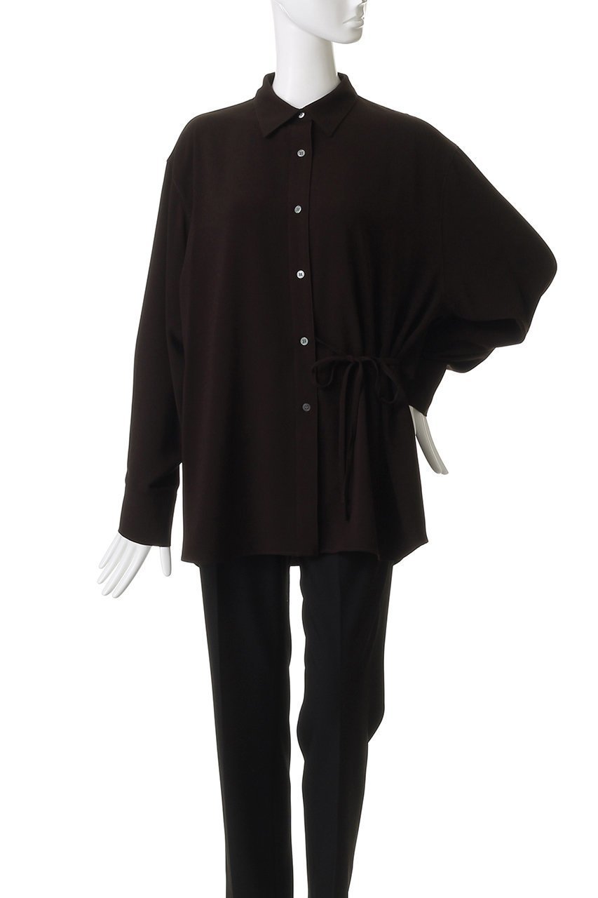 【マノフ/MANOF】のSTRING BACK LAYERED SHIRTS シャツ・ブラウス 人気、トレンドファッション・服の通販 founy(ファニー) 　ファッション　Fashion　レディースファッション　Fashion for Women　トップス・カットソー　Cut & Sew Tops　シャツ・ブラウス・オフィスカジュアル　Elegant Blouses & Button-Ups　2025年　2025　2025-2026秋冬・A/W　Autumn/Winter 2025–26 AW25–26　とろみ　Fluid, Flowy Fabric　ギャザー　Gathered, Ruffled　シンプル　Simple, Minimal　ジョーゼット　Georgette, Semi-Sheer Fabric　スリーブ　Sleeve, Long Sleeve / Short Sleeve　リボン　Ribbon, Bow　ロング　Long, Long-Length　エレガント 上品　Elegant　定番　Standard, Basic Item　A/W・秋冬　Autumn/Winter　other-2|ID: prp329100004644431 ipo3291000000033510401