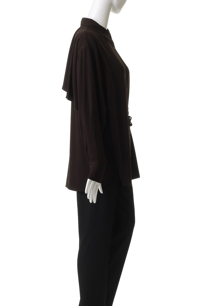 【マノフ/MANOF】のSTRING BACK LAYERED SHIRTS シャツ・ブラウス 人気、トレンドファッション・服の通販 founy(ファニー) 　ファッション　Fashion　レディースファッション　Fashion for Women　トップス・カットソー　Cut & Sew Tops　シャツ・ブラウス・オフィスカジュアル　Elegant Blouses & Button-Ups　2025年　2025　2025-2026秋冬・A/W　Autumn/Winter 2025–26 AW25–26　とろみ　Fluid, Flowy Fabric　ギャザー　Gathered, Ruffled　シンプル　Simple, Minimal　ジョーゼット　Georgette, Semi-Sheer Fabric　スリーブ　Sleeve, Long Sleeve / Short Sleeve　リボン　Ribbon, Bow　ロング　Long, Long-Length　エレガント 上品　Elegant　定番　Standard, Basic Item　A/W・秋冬　Autumn/Winter　other-3|ID: prp329100004644431 ipo3291000000033510402