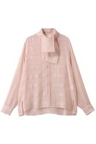 【ブラミンク/BLAMINK】のシルクフリルボウタイブラウス ライトピンク|ID:prp329100004644434