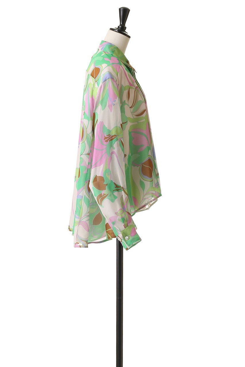 【ブラミンク/BLAMINK】のフラワープリントロングスリーブブラウス 人気、トレンドファッション・服の通販 founy(ファニー) 　ファッション　Fashion　レディースファッション　Fashion for Women　トップス・カットソー　Cut & Sew Tops　シャツ・ブラウス・オフィスカジュアル　Elegant Blouses & Button-Ups　花柄・フラワープリント・モチーフ　Floral Prints & Motifs / Flower Pattern Tops　クラシカル　Classical, Vintage-Inspired　スリーブ　Sleeve, Long Sleeve / Short Sleeve　フラワー　Flower, Floral　フレア　Flare, Flared　プリント　Print, Printed Pattern　ロング　Long, Long-Length　other-3|ID: prp329100004644435 ipo3291000000036064145