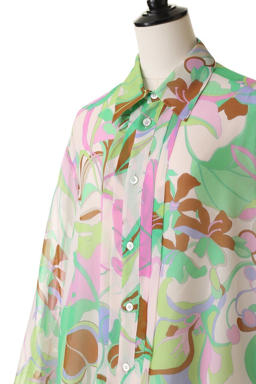 【ブラミンク/BLAMINK】のフラワープリントロングスリーブブラウス 人気、トレンドファッション・服の通販 founy(ファニー) 　ファッション　Fashion　レディースファッション　Fashion for Women　トップス・カットソー　Cut & Sew Tops　シャツ・ブラウス・オフィスカジュアル　Elegant Blouses & Button-Ups　花柄・フラワープリント・モチーフ　Floral Prints & Motifs / Flower Pattern Tops　クラシカル　Classical, Vintage-Inspired　スリーブ　Sleeve, Long Sleeve / Short Sleeve　フラワー　Flower, Floral　フレア　Flare, Flared　プリント　Print, Printed Pattern　ロング　Long, Long-Length　other-5|ID: prp329100004644435 ipo3291000000036064147