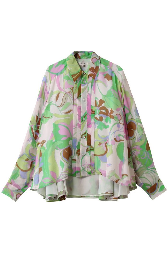 【ブラミンク/BLAMINK】のフラワープリントロングスリーブブラウス インテリア・キッズ・メンズ・レディースファッション・服の通販 founy(ファニー) https://founy.com/ ファッション Fashion レディースファッション Fashion for Women トップス・カットソー Cut & Sew Tops シャツ・ブラウス・オフィスカジュアル Elegant Blouses & Button-Ups 花柄・フラワープリント・モチーフ Floral Prints & Motifs / Flower Pattern Tops クラシカル Classical, Vintage-Inspired スリーブ Sleeve, Long Sleeve / Short Sleeve フラワー Flower, Floral フレア Flare, Flared プリント Print, Printed Pattern ロング Long, Long-Length |ID: prp329100004644435 ipo3291000000036226387