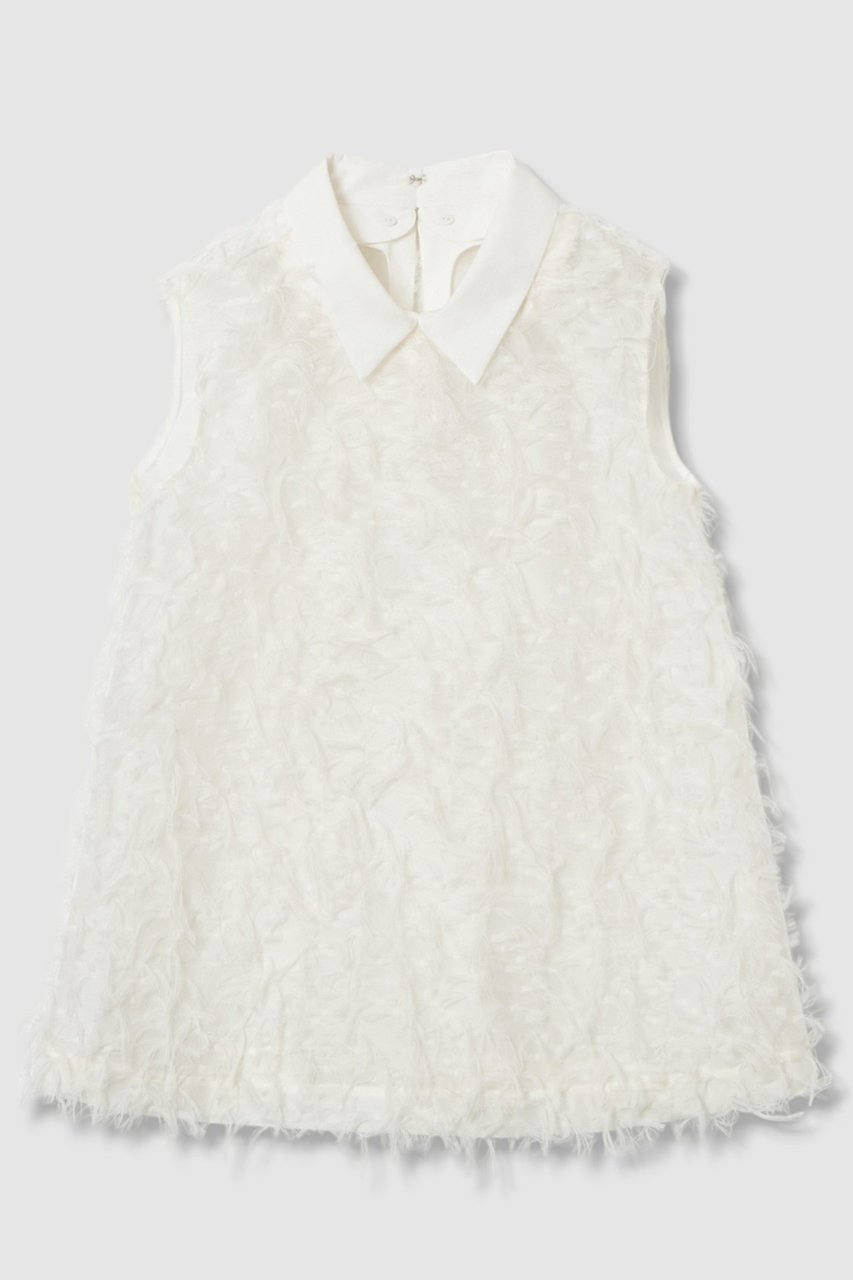 【アナイ/ANAYI】のフェザーカットジャガード ブラウス 人気、トレンドファッション・服の通販 founy(ファニー) 　ファッション　Fashion　レディースファッション　Fashion for Women　トップス・カットソー　Cut & Sew Tops　キャミソール&ノースリーブ　Camisoles & Sleeveless Tops　シャツ・ブラウス・オフィスカジュアル　Elegant Blouses & Button-Ups　オケージョン　Occasion Wear　シアー　Sheer, See-Through　ジャカード／ジャガード　Jacquard, Woven Pattern　セットアップ　Set-Up, Coordinated Outfit　デニム　Denim, Jeans Material　ノースリーブ　Sleeveless, No-Sleeve　フェザー　Feather, Feather Detail　フェミニン　Feminine, Girly　フォーマル　Formal, Dressy　フリンジ　Fringe, Tassel　ボトム　Bottoms, Lower Wear　A/W・秋冬　Autumn/Winter　おすすめ　Recommended / Our Picks　2025年　2025　2025-2026秋冬・A/W　Autumn/Winter 2025–26 AW25–26　 other-1|ID: prp329100004644436 ipo3291000000033510445