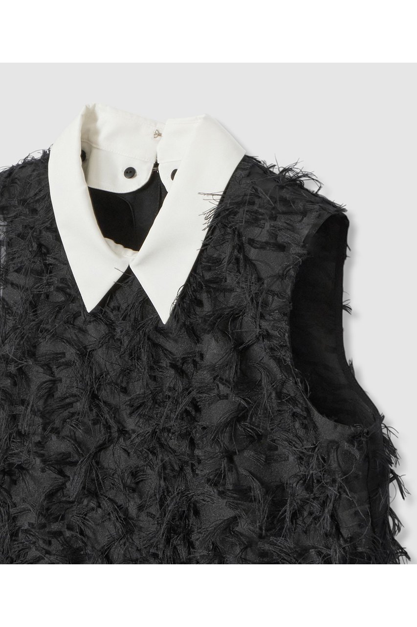 【アナイ/ANAYI】のフェザーカットジャガード ブラウス 人気、トレンドファッション・服の通販 founy(ファニー) 　ファッション　Fashion　レディースファッション　Fashion for Women　トップス・カットソー　Cut & Sew Tops　キャミソール&ノースリーブ　Camisoles & Sleeveless Tops　シャツ・ブラウス・オフィスカジュアル　Elegant Blouses & Button-Ups　オケージョン　Occasion Wear　シアー　Sheer, See-Through　ジャカード／ジャガード　Jacquard, Woven Pattern　セットアップ　Set-Up, Coordinated Outfit　デニム　Denim, Jeans Material　ノースリーブ　Sleeveless, No-Sleeve　フェザー　Feather, Feather Detail　フェミニン　Feminine, Girly　フォーマル　Formal, Dressy　フリンジ　Fringe, Tassel　ボトム　Bottoms, Lower Wear　A/W・秋冬　Autumn/Winter　おすすめ　Recommended / Our Picks　2025年　2025　2025-2026秋冬・A/W　Autumn/Winter 2025–26 AW25–26　other-4|ID: prp329100004644436 ipo3291000000033510453