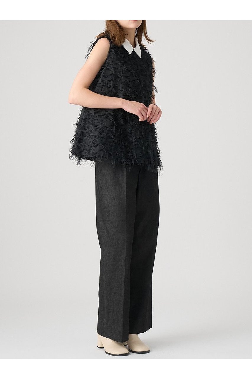【アナイ/ANAYI】のフェザーカットジャガード ブラウス 人気、トレンドファッション・服の通販 founy(ファニー) 　ファッション　Fashion　レディースファッション　Fashion for Women　トップス・カットソー　Cut & Sew Tops　キャミソール&ノースリーブ　Camisoles & Sleeveless Tops　シャツ・ブラウス・オフィスカジュアル　Elegant Blouses & Button-Ups　オケージョン　Occasion Wear　シアー　Sheer, See-Through　ジャカード／ジャガード　Jacquard, Woven Pattern　セットアップ　Set-Up, Coordinated Outfit　デニム　Denim, Jeans Material　ノースリーブ　Sleeveless, No-Sleeve　フェザー　Feather, Feather Detail　フェミニン　Feminine, Girly　フォーマル　Formal, Dressy　フリンジ　Fringe, Tassel　ボトム　Bottoms, Lower Wear　A/W・秋冬　Autumn/Winter　おすすめ　Recommended / Our Picks　2025年　2025　2025-2026秋冬・A/W　Autumn/Winter 2025–26 AW25–26　other-7|ID: prp329100004644436 ipo3291000000033510458