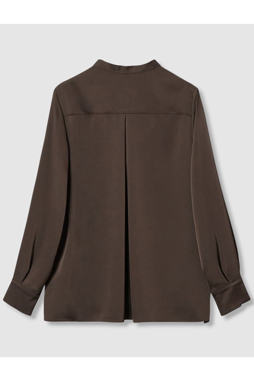 【アナイ/ANAYI】のストレッチサテンタイ付き ブラウス 人気、トレンドファッション・服の通販 founy(ファニー) 　ファッション　Fashion　レディースファッション　Fashion for Women　トップス・カットソー　Cut & Sew Tops　シャツ・ブラウス・オフィスカジュアル　Elegant Blouses & Button-Ups　2025年　2025　2025-2026秋冬・A/W　Autumn/Winter 2025–26 AW25–26　おすすめ　Recommended / Our Picks　サテン　Satin, Glossy Fabric　シンプル　Simple, Minimal　スタンド　Stand Collar, Upright Stand　ストレッチ　Stretch, Stretchy Fabric　スリット　Slit, Slit Detail　スリーブ　Sleeve, Long Sleeve / Short Sleeve　セットアップ　Set-Up, Coordinated Outfit　ダブル　Double, Double-Breasted　ポケット　Pocket, Pocket Detail　ロング　Long, Long-Length　エレガント 上品　Elegant　A/W・秋冬　Autumn/Winter　other-2|ID: prp329100004644437 ipo3291000000033510465