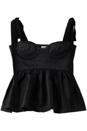 【カオス/Chaos】の【ANNA OCTOBER】フローリントップ 人気、トレンドファッション・服の通販 founy(ファニー) ファッション Fashion レディースファッション Fashion for Women トップス・カットソー Cut & Sew Tops キャミソール&ノースリーブ Camisoles & Sleeveless Tops シャツ・ブラウス・オフィスカジュアル Elegant Blouses & Button-Ups 2025年 2025 2025-2026秋冬・A/W Autumn/Winter 2025–26 AW25–26 カットソー Cut and Sewn Top キャミソール Camisole, Spaghetti Strap Top デニム Denim, Jeans Material ノースリーブ Sleeveless, No-Sleeve パーティ Party, Party Style ビスチェ Bustier, Corset Top ペプラム Peplum, Flared Hem リボン Ribbon, Bow A/W・秋冬 Autumn/Winter |ID:prp329100004644439