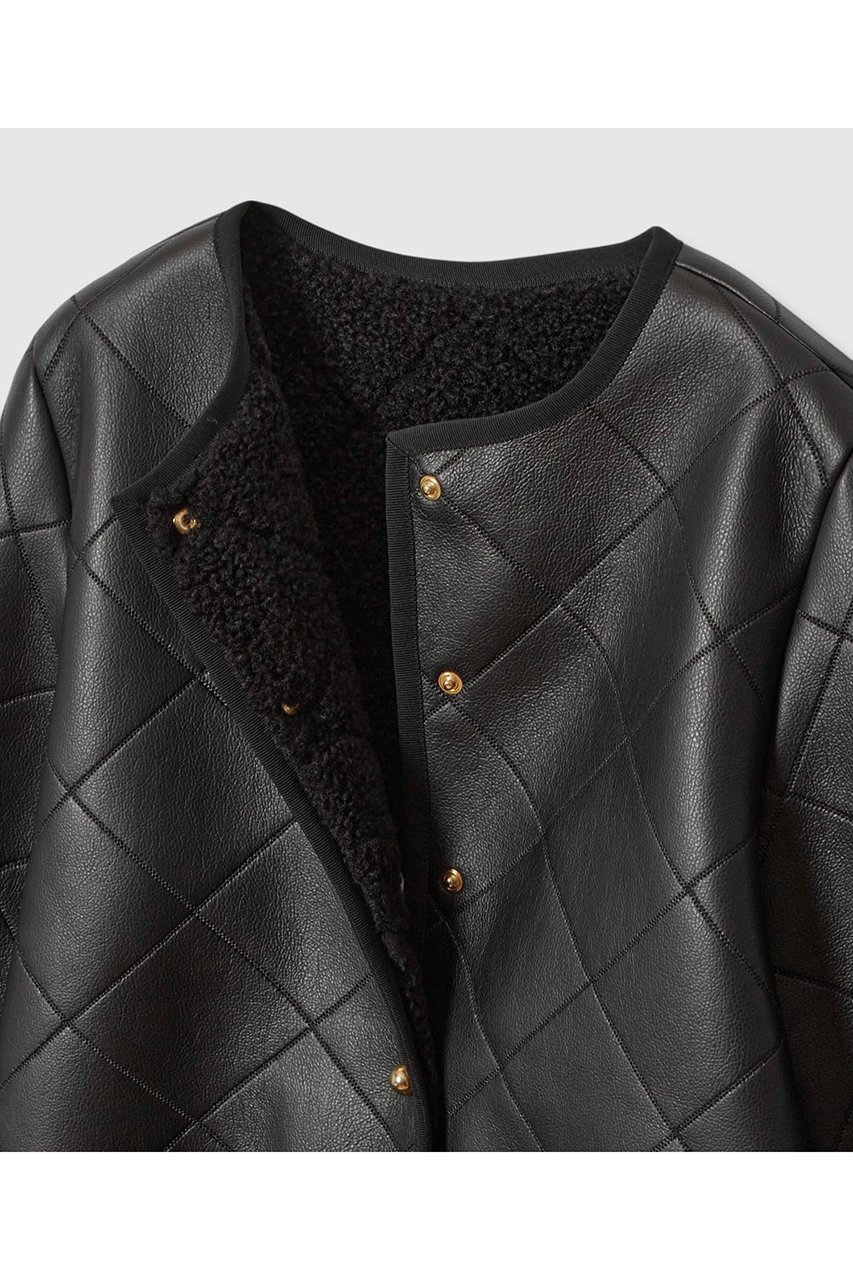 【アナイ/ANAYI】のフェイクムートンキルティングコート 人気、トレンドファッション・服の通販 founy(ファニー) ファッション Fashion レディースファッション Fashion for Women アウター Coat / Outerwear Collection コート・ロングコート・ピーコート Long Coats, Peacoats & More おすすめ Recommended / Our Picks キルト Quilt, Quilted Fabric ショート Short, Short Length スリーブ Sleeve, Long Sleeve / Short Sleeve ドット Polka Dot, Dot Pattern ハーフ Half, Half-Length フェイクレザー Faux Leather, PU Leather フロント Front, Front Design ボンディング Bonding, Bonded Fabric メタル Metal, Metal Parts A/W・秋冬 Autumn/Winter other-3|ID: prp329100004644441 ipo3291000000035966624