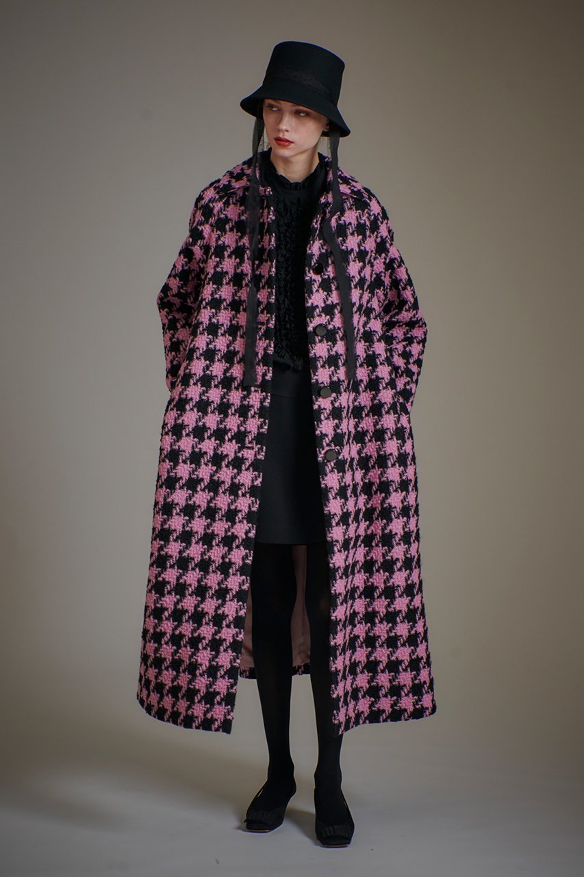 【アルアバイル/allureville】の【LOULOU WILLOUGHBY】ロービング千鳥ロングコート 人気、トレンドファッション・服の通販 founy(ファニー) 　ファッション　Fashion　レディースファッション　Fashion for Women　アウター　Coat / Outerwear Collection　コート・ロングコート・ピーコート　Long Coats, Peacoats & More　おすすめ　Recommended / Our Picks　セットアップ　Set-Up, Coordinated Outfit　リボン　Ribbon, Bow　ロング　Long, Long-Length　other-4|ID: prp329100004644443 ipo3291000000034241685