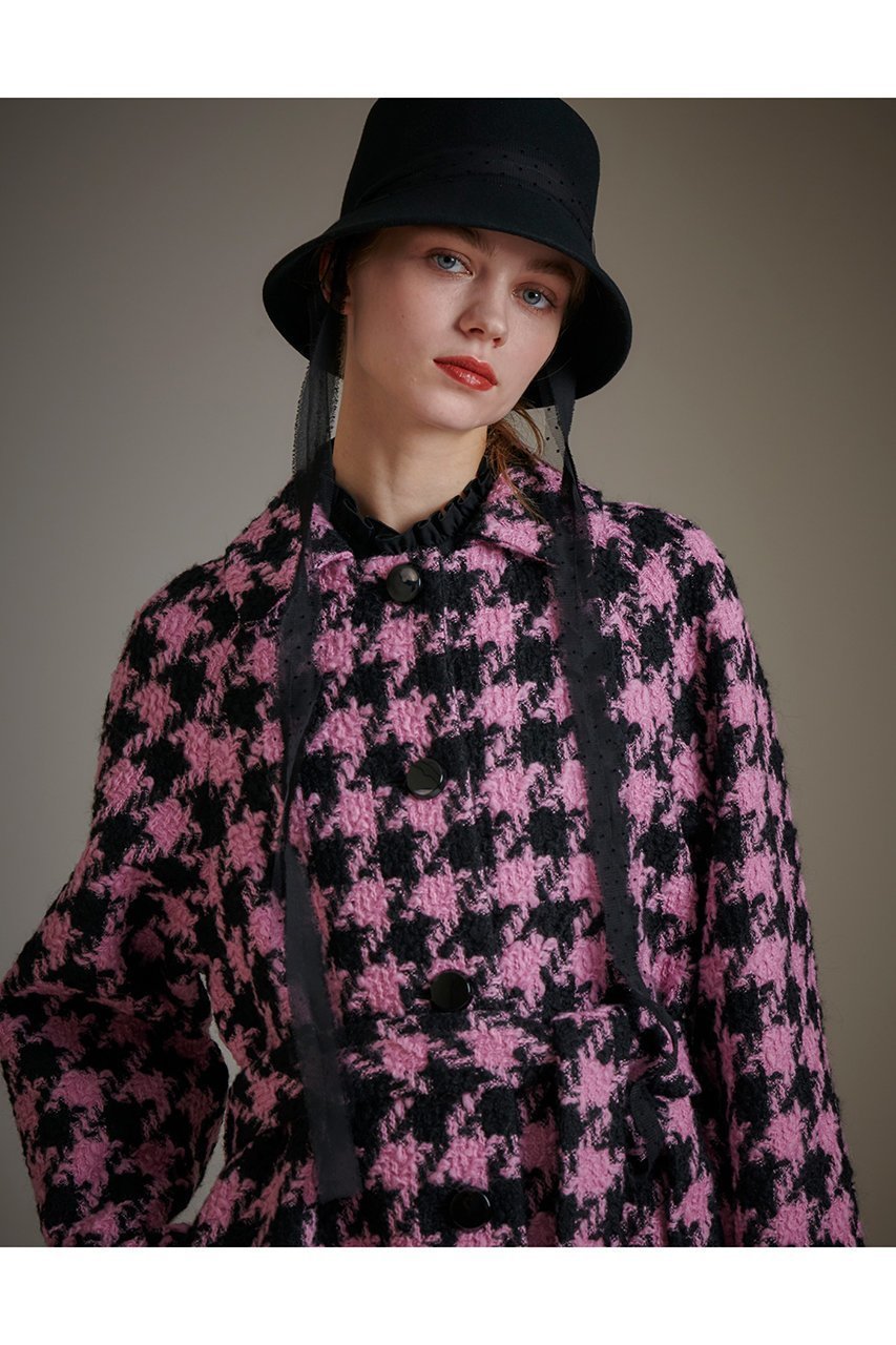 【アルアバイル/allureville】の【LOULOU WILLOUGHBY】ロービング千鳥ロングコート 人気、トレンドファッション・服の通販 founy(ファニー) 　ファッション　Fashion　レディースファッション　Fashion for Women　アウター　Coat / Outerwear Collection　コート・ロングコート・ピーコート　Long Coats, Peacoats & More　おすすめ　Recommended / Our Picks　セットアップ　Set-Up, Coordinated Outfit　リボン　Ribbon, Bow　ロング　Long, Long-Length　other-7|ID: prp329100004644443 ipo3291000000034241693