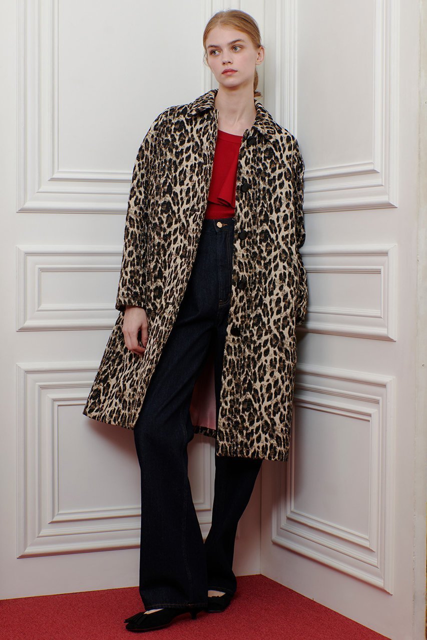 【アルアバイル/allureville】の【LOULOU WILLOUGHBY】ARGENTIレオパードジャガードコート 人気、トレンドファッション・服の通販 founy(ファニー) 　ファッション　Fashion　レディースファッション　Fashion for Women　アウター　Coat / Outerwear Collection　コート・ロングコート・ピーコート　Long Coats, Peacoats & More　イタリア　Italy　クラシック　Classic, Timeless Style　ジャカード／ジャガード　Jacquard, Woven Pattern　パターン　Pattern, Design Print　ヒョウ　Leopard, Animal Print　ロング　Long, Long-Length　エレガント 上品　Elegant　other-8|ID: prp329100004644444 ipo3291000000035966648