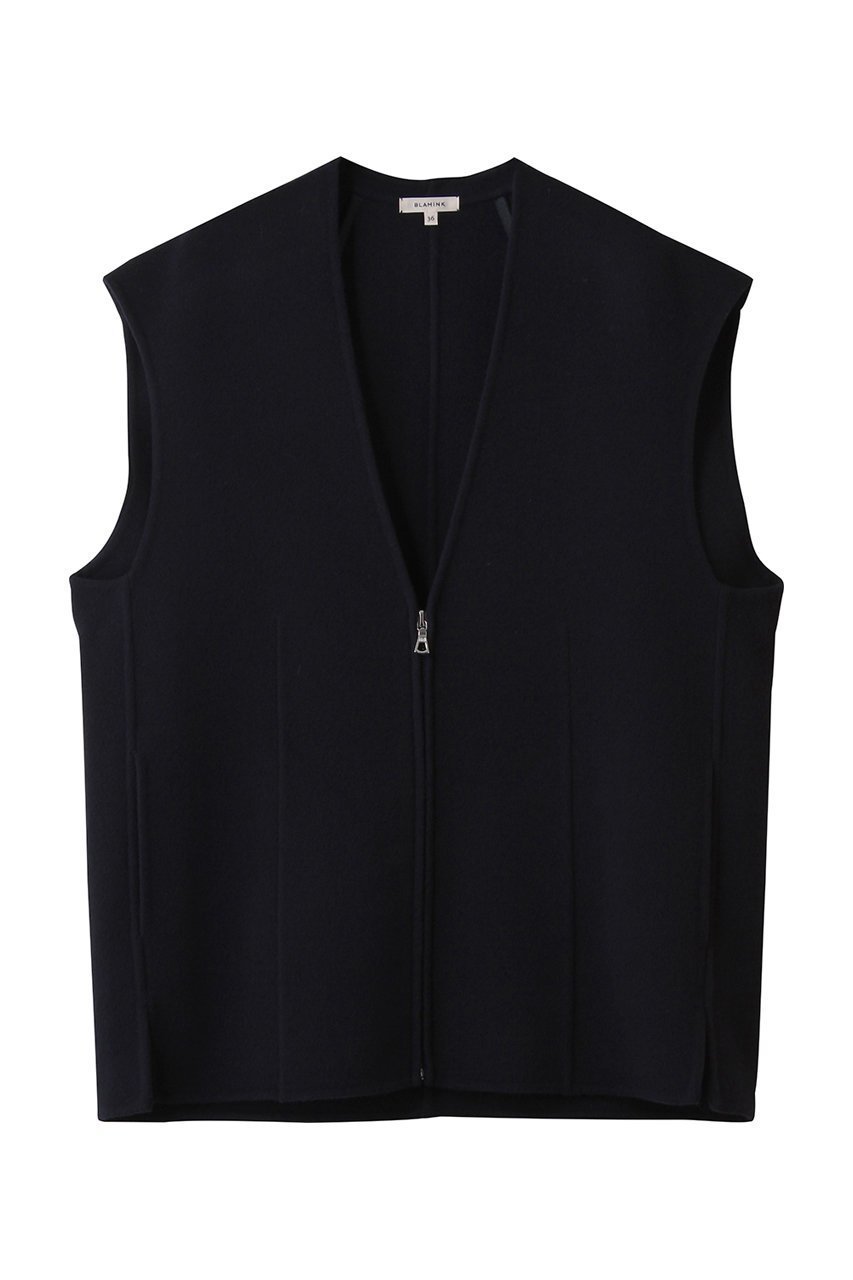 【ブラミンク/BLAMINK】のダブルフェイスジップベスト 人気、トレンドファッション・服の通販 founy(ファニー) 　ファッション　Fashion　レディースファッション　Fashion for Women　アウター　Coat / Outerwear Collection　レディースジャケット・軽アウター　Jackets　インナー　Innerwear　ジップ　Zip, Zipper　ジャケット　Jacket, Outerwear　フロント　Front, Front Design　ベスト　Vest, Waistcoat　マニッシュ　Mannish, Boyish　 other-1|ID: prp329100004644451 ipo3291000000035966667