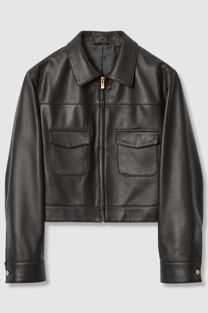 【アナイ/ANAYI】のラムレザーステンカラー ジャケット 人気、トレンドファッション・服の通販 founy(ファニー) 　ファッション　Fashion　レディースファッション　Fashion for Women　アウター　Coat / Outerwear Collection　レディースジャケット・軽アウター　Jackets　2025年　2025　2025-2026秋冬・A/W　Autumn/Winter 2025–26 AW25–26　なめらか　Smooth, Silky Texture　シンプル　Simple, Minimal　ジャケット　Jacket, Outerwear　デニム　Denim, Jeans Material　ブルゾン　Blouson, Bomber Jacket　ポケット　Pocket, Pocket Detail　エレガント 上品　Elegant　A/W・秋冬　Autumn/Winter　 other-1|ID: prp329100004644452 ipo3291000000033510566
