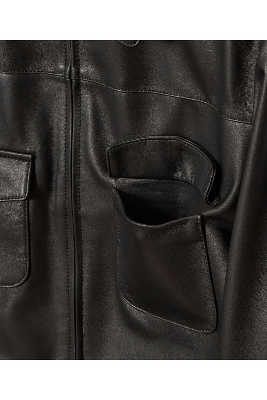 【アナイ/ANAYI】のラムレザーステンカラー ジャケット 人気、トレンドファッション・服の通販 founy(ファニー) 　ファッション　Fashion　レディースファッション　Fashion for Women　アウター　Coat / Outerwear Collection　レディースジャケット・軽アウター　Jackets　2025年　2025　2025-2026秋冬・A/W　Autumn/Winter 2025–26 AW25–26　なめらか　Smooth, Silky Texture　シンプル　Simple, Minimal　ジャケット　Jacket, Outerwear　デニム　Denim, Jeans Material　ブルゾン　Blouson, Bomber Jacket　ポケット　Pocket, Pocket Detail　エレガント 上品　Elegant　A/W・秋冬　Autumn/Winter　other-4|ID: prp329100004644452 ipo3291000000033510573