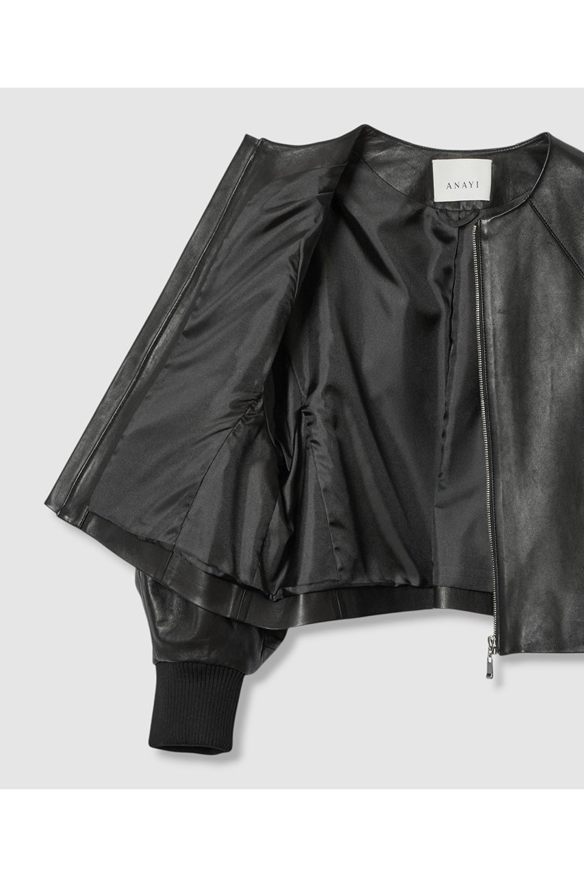 【アナイ/ANAYI】のラムレザードルマンブルゾン 人気、トレンドファッション・服の通販 founy(ファニー) 　ファッション　Fashion　レディースファッション　Fashion for Women　アウター　Coat / Outerwear Collection　レディースジャケット・軽アウター　Jackets　ブルゾンジャケット・スポーティアウター　Blouson Jackets　2025年　2025　2025-2026秋冬・A/W　Autumn/Winter 2025–26 AW25–26　なめらか　Smooth, Silky Texture　シンプル　Simple, Minimal　ジャケット　Jacket, Outerwear　ブルゾン　Blouson, Bomber Jacket　A/W・秋冬　Autumn/Winter　other-5|ID: prp329100004644454 ipo3291000000033510589