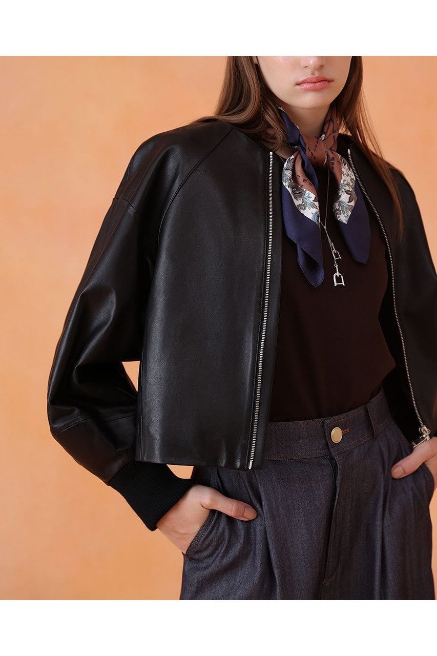 【アナイ/ANAYI】のラムレザードルマンブルゾン 人気、トレンドファッション・服の通販 founy(ファニー) 　ファッション　Fashion　レディースファッション　Fashion for Women　アウター　Coat / Outerwear Collection　レディースジャケット・軽アウター　Jackets　ブルゾンジャケット・スポーティアウター　Blouson Jackets　2025年　2025　2025-2026秋冬・A/W　Autumn/Winter 2025–26 AW25–26　なめらか　Smooth, Silky Texture　シンプル　Simple, Minimal　ジャケット　Jacket, Outerwear　ブルゾン　Blouson, Bomber Jacket　A/W・秋冬　Autumn/Winter　other-7|ID: prp329100004644454 ipo3291000000033510591