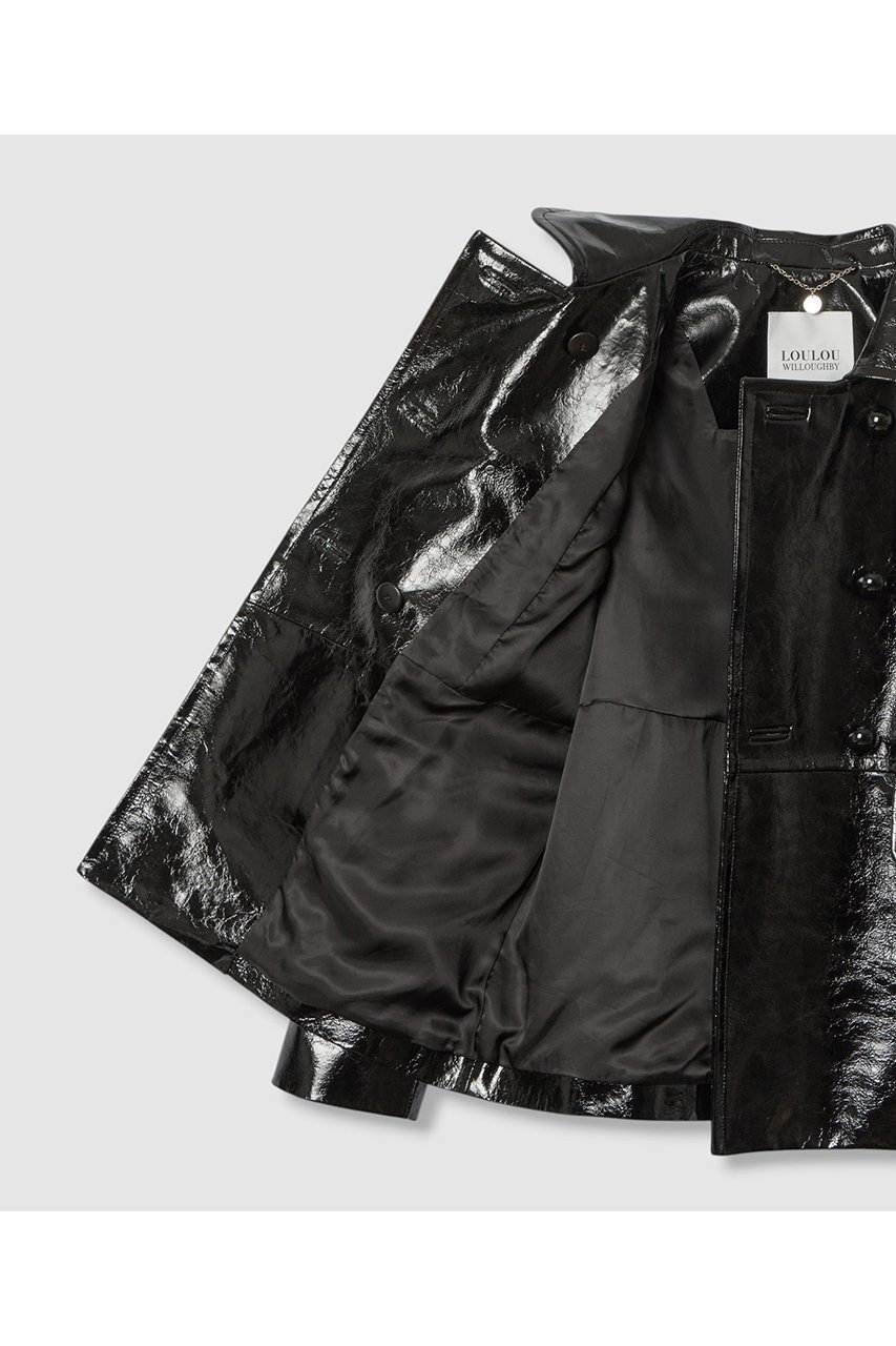 【アルアバイル/allureville】の【LOULOU WILLOUGHBY】クラッシュエナメルレザーブルゾン 人気、トレンドファッション・服の通販 founy(ファニー) 　ファッション　Fashion　レディースファッション　Fashion for Women　アウター　Coat / Outerwear Collection　レディースジャケット・軽アウター　Jackets　ブルゾンジャケット・スポーティアウター　Blouson Jackets　2025年　2025　2025-2026秋冬・A/W　Autumn/Winter 2025–26 AW25–26　エナメル　Patent Leather　クラッシュ　Distressed, Crashed Style　ジャケット　Jacket, Outerwear　ブルゾン　Blouson, Bomber Jacket　ポケット　Pocket, Pocket Detail　今季　This Season, Current Season　A/W・秋冬　Autumn/Winter　other-6|ID: prp329100004644457 ipo3291000000033510616