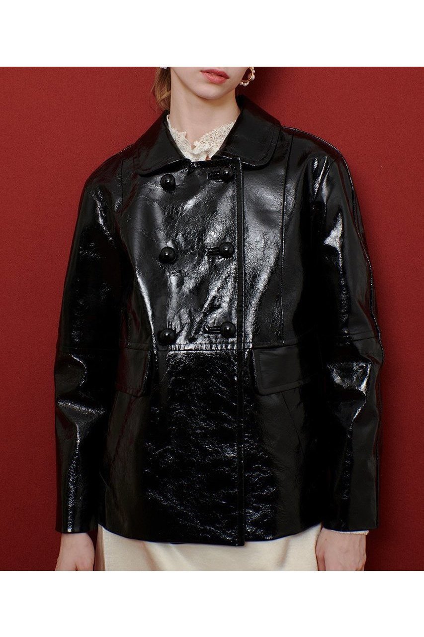 【アルアバイル/allureville】の【LOULOU WILLOUGHBY】クラッシュエナメルレザーブルゾン 人気、トレンドファッション・服の通販 founy(ファニー) 　ファッション　Fashion　レディースファッション　Fashion for Women　アウター　Coat / Outerwear Collection　レディースジャケット・軽アウター　Jackets　ブルゾンジャケット・スポーティアウター　Blouson Jackets　2025年　2025　2025-2026秋冬・A/W　Autumn/Winter 2025–26 AW25–26　エナメル　Patent Leather　クラッシュ　Distressed, Crashed Style　ジャケット　Jacket, Outerwear　ブルゾン　Blouson, Bomber Jacket　ポケット　Pocket, Pocket Detail　今季　This Season, Current Season　A/W・秋冬　Autumn/Winter　other-7|ID: prp329100004644457 ipo3291000000033510617