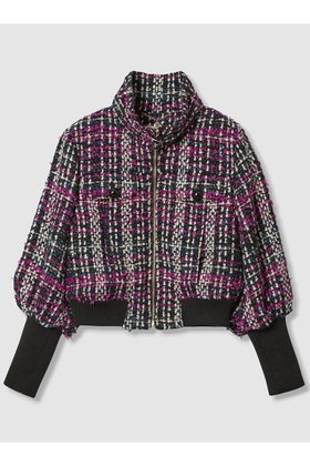 【アルアバイル/allureville】 【LOULOU WILLOUGHBY】CLARENSONツイードブルゾン人気、トレンドファッション・服の通販 founy(ファニー) ファッション Fashion レディースファッション Fashion for Women アウター Coat / Outerwear Collection レディースジャケット・軽アウター Jackets ブルゾンジャケット・スポーティアウター Blouson Jackets 2025年 2025 2025-2026秋冬・A/W Autumn/Winter 2025–26 AW25–26 コレクション Collection, Seasonal Line ショート Short, Short Length ジャケット Jacket, Outerwear ツイード Twill, Twill Weave トレンド Trend, Trending Now パープル Purple, Violet ファブリック Fabric, Textile フランス France, French フロント Front, Front Design ブルゾン Blouson, Bomber Jacket ポケット Pocket, Pocket Detail 今季 This Season, Current Season A/W・秋冬 Autumn/Winter |ID:prp329100004644458
