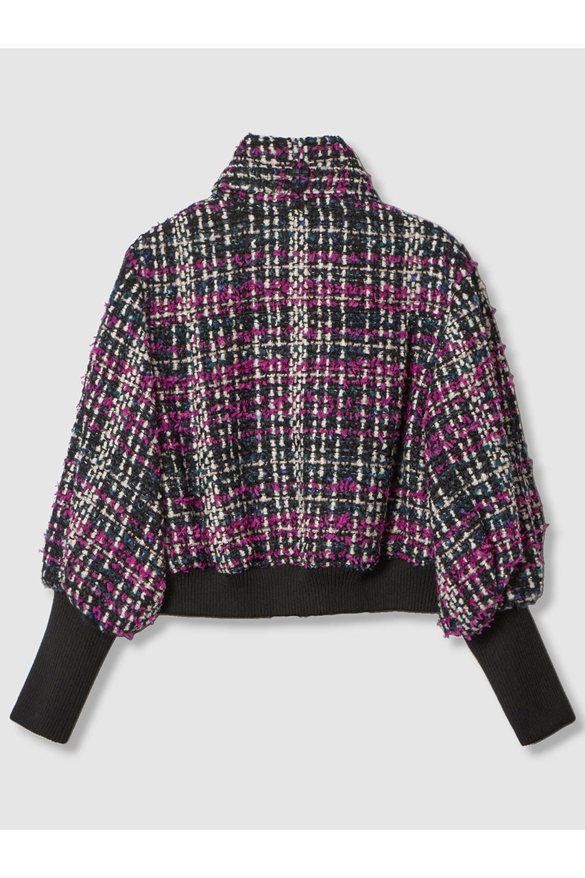 【アルアバイル/allureville】の【LOULOU WILLOUGHBY】CLARENSONツイードブルゾン 人気、トレンドファッション・服の通販 founy(ファニー) 　ファッション　Fashion　レディースファッション　Fashion for Women　アウター　Coat / Outerwear Collection　レディースジャケット・軽アウター　Jackets　ブルゾンジャケット・スポーティアウター　Blouson Jackets　2025年　2025　2025-2026秋冬・A/W　Autumn/Winter 2025–26 AW25–26　コレクション　Collection, Seasonal Line　ショート　Short, Short Length　ジャケット　Jacket, Outerwear　ツイード　Twill, Twill Weave　トレンド　Trend, Trending Now　パープル　Purple, Violet　ファブリック　Fabric, Textile　フランス　France, French　フロント　Front, Front Design　ブルゾン　Blouson, Bomber Jacket　ポケット　Pocket, Pocket Detail　今季　This Season, Current Season　A/W・秋冬　Autumn/Winter　other-2|ID: prp329100004644458 ipo3291000000033510625