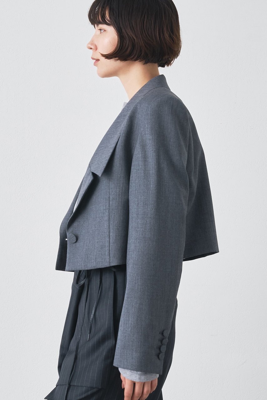 【ウィムガゼット/Whim Gazette】のウールギャバテーラージャケット 人気、トレンドファッション・服の通販 founy(ファニー) 　ファッション　Fashion　レディースファッション　Fashion for Women　アウター　Coat / Outerwear Collection　レディースジャケット・軽アウター　Jackets　おすすめ　Recommended / Our Picks　クラシック　Classic, Timeless Style　クール　Cool, Chic　コンパクト　Compact, Small Size　ショート　Short, Short Length　ジャケット　Jacket, Outerwear　セットアップ　Set-Up, Coordinated Outfit　テーラード　Tailored, Tailored Fit　ドレープ　Drape, Draping Fabric　マニッシュ　Mannish, Boyish　other-3|ID: prp329100004644460 ipo3291000000035828345