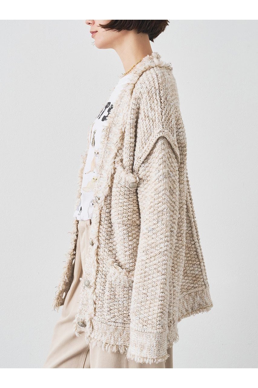 【ウィムガゼット/Whim Gazette】のミックスヤーンニットツイードジャケット 人気、トレンドファッション・服の通販 founy(ファニー) 　ファッション　Fashion　レディースファッション　Fashion for Women　アウター　Coat / Outerwear Collection　レディースジャケット・軽アウター　Jackets　2025年　2025　2025-2026秋冬・A/W　Autumn/Winter 2025–26 AW25–26　アクリル　Acrylic Material　カーディガン　Cardigan, Knitwear　クラシカル　Classical, Vintage-Inspired　ジャケット　Jacket, Outerwear　ツイード　Twill, Twill Weave　フリンジ　Fringe, Tassel　ミックス　Mix, Mixed Style　メタル　Metal, Metal Parts　A/W・秋冬　Autumn/Winter　羽織　Haori, Light Jacket　other-3|ID: prp329100004644461 ipo3291000000033510669
