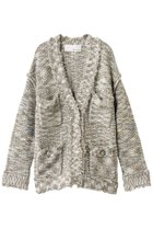 【ウィムガゼット/Whim Gazette】のミックスヤーンニットツイードジャケット モスグリーン|ID: prp329100004644461 ipo3291000000035828352