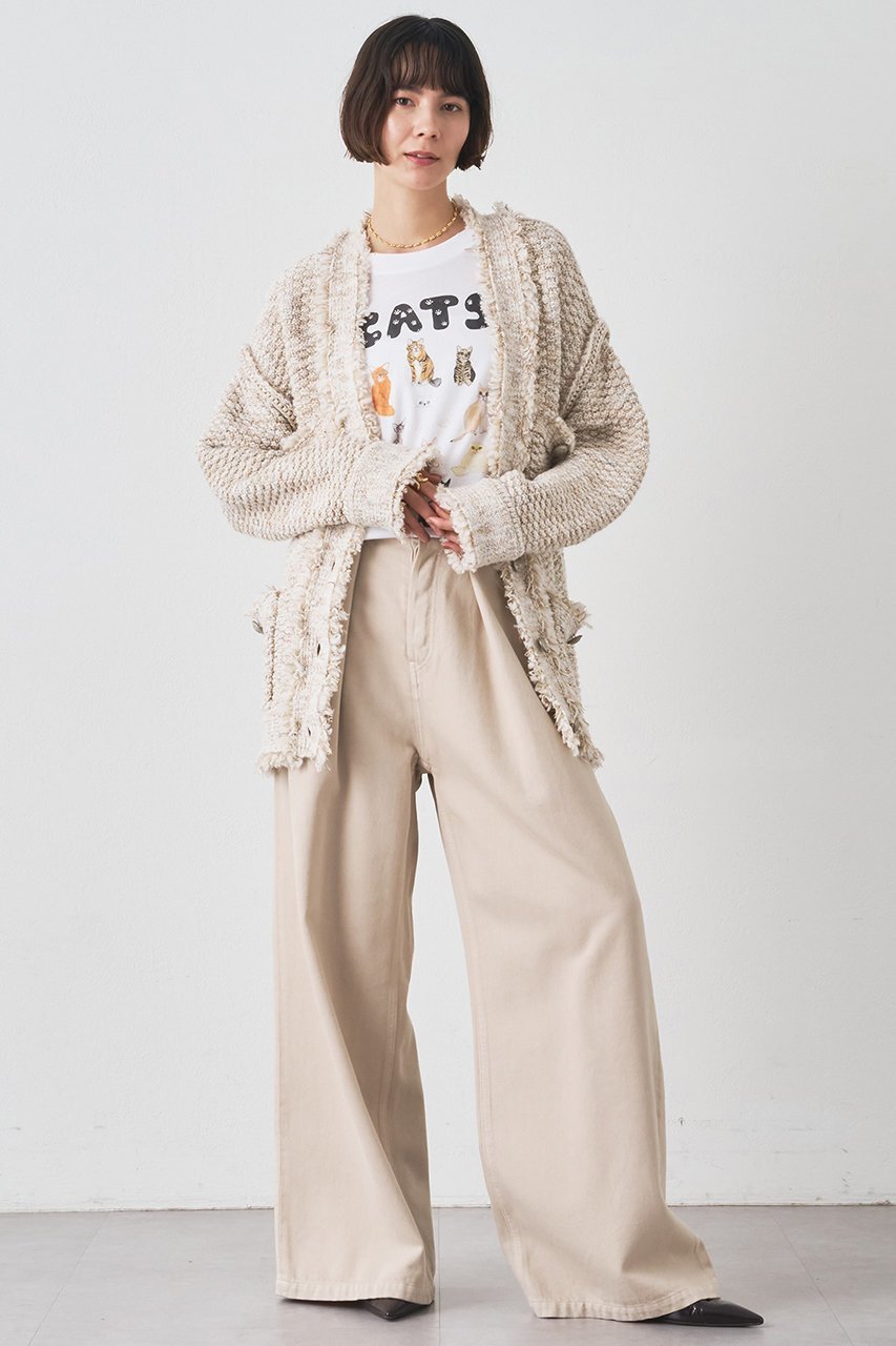 【ウィムガゼット/Whim Gazette】のミックスヤーンニットツイードジャケット 人気、トレンドファッション・服の通販 founy(ファニー) 　ファッション　Fashion　レディースファッション　Fashion for Women　アウター　Coat / Outerwear Collection　レディースジャケット・軽アウター　Jackets　アクリル　Acrylic Material　カーディガン　Cardigan, Knitwear　クラシカル　Classical, Vintage-Inspired　ジャケット　Jacket, Outerwear　ツイード　Twill, Twill Weave　フリンジ　Fringe, Tassel　ミックス　Mix, Mixed Style　メタル　Metal, Metal Parts　羽織　Haori, Light Jacket　other-2|ID: prp329100004644461 ipo3291000000035828360