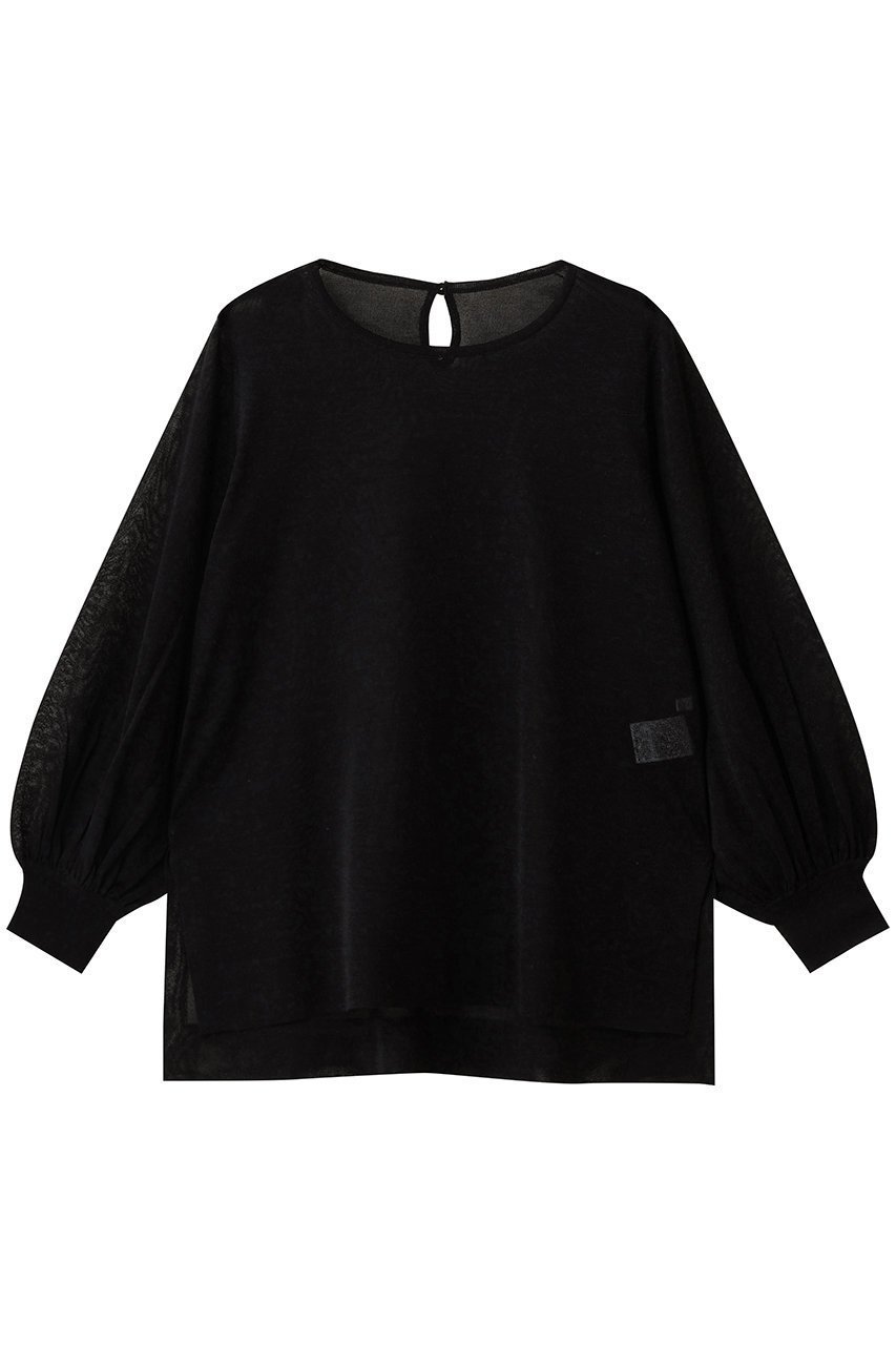 【アナイ/ANAYI】のシアースリーブクループルオーバー インテリア・キッズ・メンズ・レディースファッション・服の通販 founy(ファニー) 　ファッション　Fashion　レディースファッション　Fashion for Women　トップス・カットソー　Cut & Sew Tops　ニット　Knit Tops & Sweaters　カジュアルプルオーバー・ニットトップス　Pullovers & Knit Tops / Casual Pullovers　2025年　2025　2025-2026秋冬・A/W　Autumn/Winter 2025–26 AW25–26　シンプル　Simple, Minimal　スリット　Slit, Slit Detail　トレンド　Trend, Trending Now　ベーシック　Basic, Essential　エレガント 上品　Elegant　A/W・秋冬　Autumn/Winter　ブラック|ID: prp329100004644466 ipo3291000000033510706