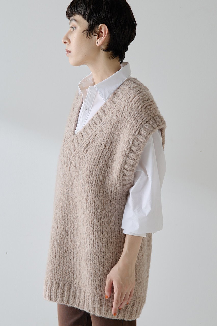 【ウィムガゼット/Whim Gazette】のハンドニットVプルオーバー 人気、トレンドファッション・服の通販 founy(ファニー) ファッション Fashion レディースファッション Fashion for Women トップス・カットソー Cut & Sew Tops ニット Knit Tops & Sweaters カジュアルプルオーバー・ニットトップス Pullovers & Knit Tops / Casual Pullovers 2025年 2025 2025-2026秋冬・A/W Autumn/Winter 2025–26 AW25–26 イタリア Italy カットソー Cut and Sewn Top ハンド Hand, Handmade ロング Long, Long-Length other-3|ID: prp329100004644473 ipo3291000000035857727