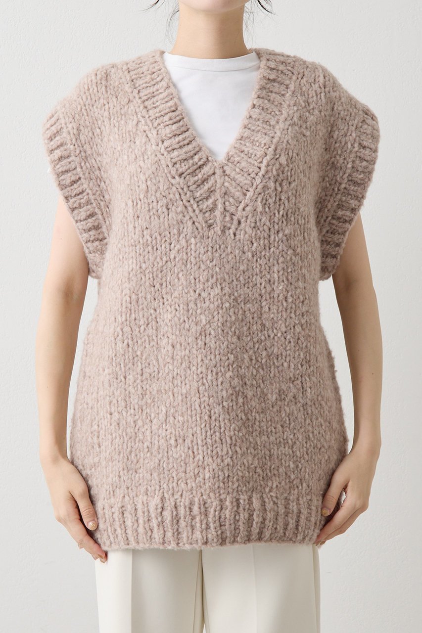 【ウィムガゼット/Whim Gazette】のハンドニットVプルオーバー 人気、トレンドファッション・服の通販 founy(ファニー) ファッション Fashion レディースファッション Fashion for Women トップス・カットソー Cut & Sew Tops ニット Knit Tops & Sweaters カジュアルプルオーバー・ニットトップス Pullovers & Knit Tops / Casual Pullovers 2025年 2025 2025-2026秋冬・A/W Autumn/Winter 2025–26 AW25–26 イタリア Italy カットソー Cut and Sewn Top ハンド Hand, Handmade ロング Long, Long-Length other-6|ID: prp329100004644473 ipo3291000000035857732