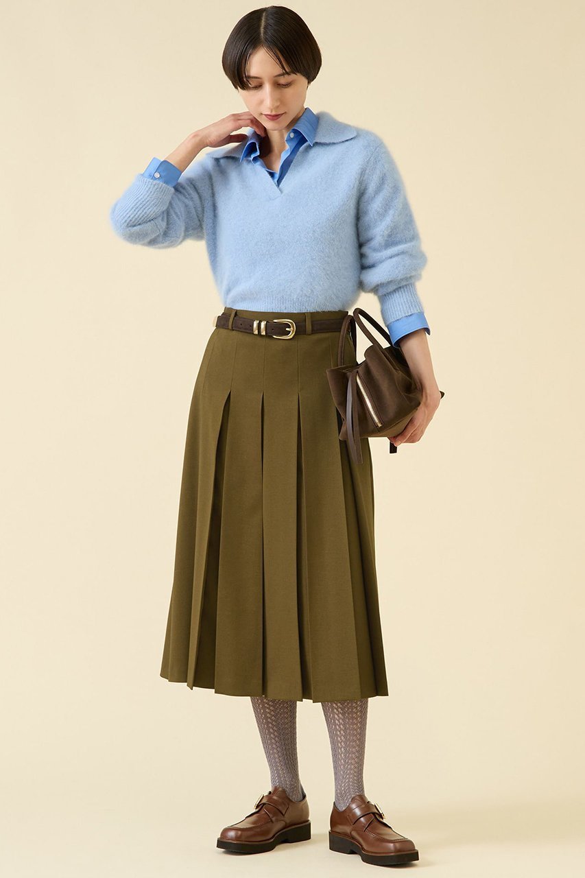 【マルティニーク/martinique】のFOXファースキッパー(一部WEB限定カラー) 人気、トレンドファッション・服の通販 founy(ファニー) 　ファッション　Fashion　レディースファッション　Fashion for Women　トップス・カットソー　Cut & Sew Tops　ニット　Knit Tops & Sweaters　カジュアルプルオーバー・ニットトップス　Pullovers & Knit Tops / Casual Pullovers　シンプル　Simple, Minimal　スキッパー　Skipper, Open Collar　トレンド　Trend, Trending Now　フレア　Flare, Flared　マニッシュ　Mannish, Boyish　other-6|ID: prp329100004644475 ipo3291000000033541295