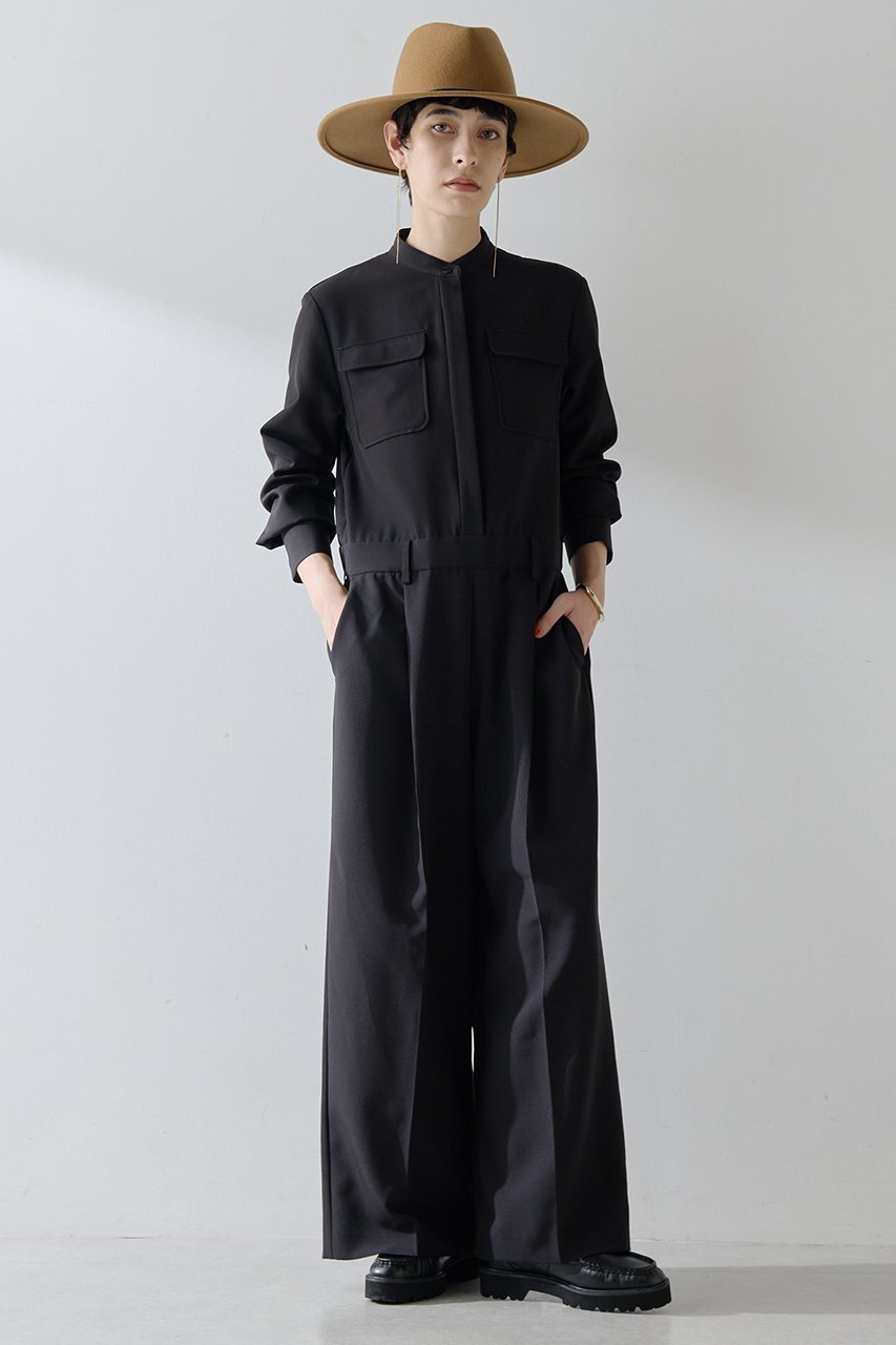 【ウィムガゼット/Whim Gazette】のバンドカラーオールインワン 人気、トレンドファッション・服の通販 founy(ファニー) 　ファッション　Fashion　レディースファッション　Fashion for Women　パンツ　Pants & Trousers　シンプル　Simple, Minimal　ストレッチ　Stretch, Stretchy Fabric　スーツ　Suit, Formalwear　フラップ　Flap, Flap Pocket　ポケット　Pocket, Pocket Detail　マニッシュ　Mannish, Boyish　リラックス　Relax, Relaxed Fit　 other-1|ID: prp329100004644479 ipo3291000000035966752
