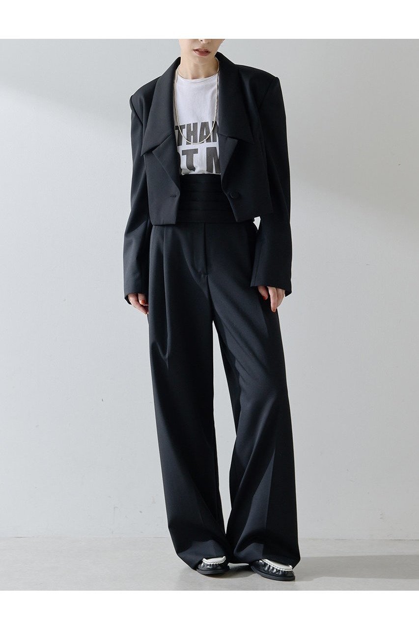 【ウィムガゼット/Whim Gazette】のカマーベルトタックパンツ インテリア・キッズ・メンズ・レディースファッション・服の通販 founy(ファニー) 　ファッション　Fashion　レディースファッション　Fashion for Women　パンツ　Pants & Trousers　ベルト&ウエストマーク　Belts & Waist Accessories　2025年　2025　2025-2026秋冬・A/W　Autumn/Winter 2025–26 AW25–26　おすすめ　Recommended / Our Picks　クラシック　Classic, Timeless Style　クール　Cool, Chic　シンプル　Simple, Minimal　セットアップ　Set-Up, Coordinated Outfit　ドレス　Dress, One-Piece　ドレープ　Drape, Draping Fabric　マニッシュ　Mannish, Boyish　A/W・秋冬　Autumn/Winter　ブラック|ID: prp329100004644480 ipo3291000000033510816