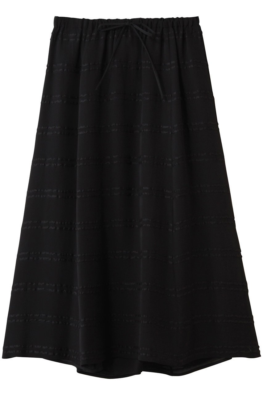 【ブラミンク/BLAMINK】のシルクフリルギャザースカート インテリア・キッズ・メンズ・レディースファッション・服の通販 founy(ファニー) ファッション Fashion レディースファッション Fashion for Women スカート Skirts ギャザー Gathered, Ruffled シアー Sheer, See-Through バランス Balance, Style Balance フリル Frill, Ruffle フレア Flare, Flared ボーダー Border, Stripe ロング Long, Long-Length エレガント 上品 Elegant 羽織 Haori, Light Jacket ブラック|ID: prp329100004644483 ipo3291000000036064205