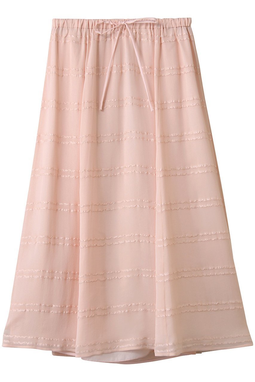 【ブラミンク/BLAMINK】のシルクフリルギャザースカート インテリア・キッズ・メンズ・レディースファッション・服の通販 founy(ファニー) ファッション Fashion レディースファッション Fashion for Women スカート Skirts ギャザー Gathered, Ruffled シアー Sheer, See-Through バランス Balance, Style Balance フリル Frill, Ruffle フレア Flare, Flared ボーダー Border, Stripe ロング Long, Long-Length エレガント 上品 Elegant 羽織 Haori, Light Jacket ライトピンク|ID: prp329100004644483 ipo3291000000036064206