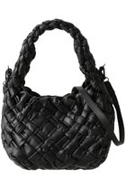 【ファロルニ/FALORNI】のポーチ付きイントレチャート2wayハンドバッグ ブラック|ID: prp329100004645411 ipo3291000000036241869