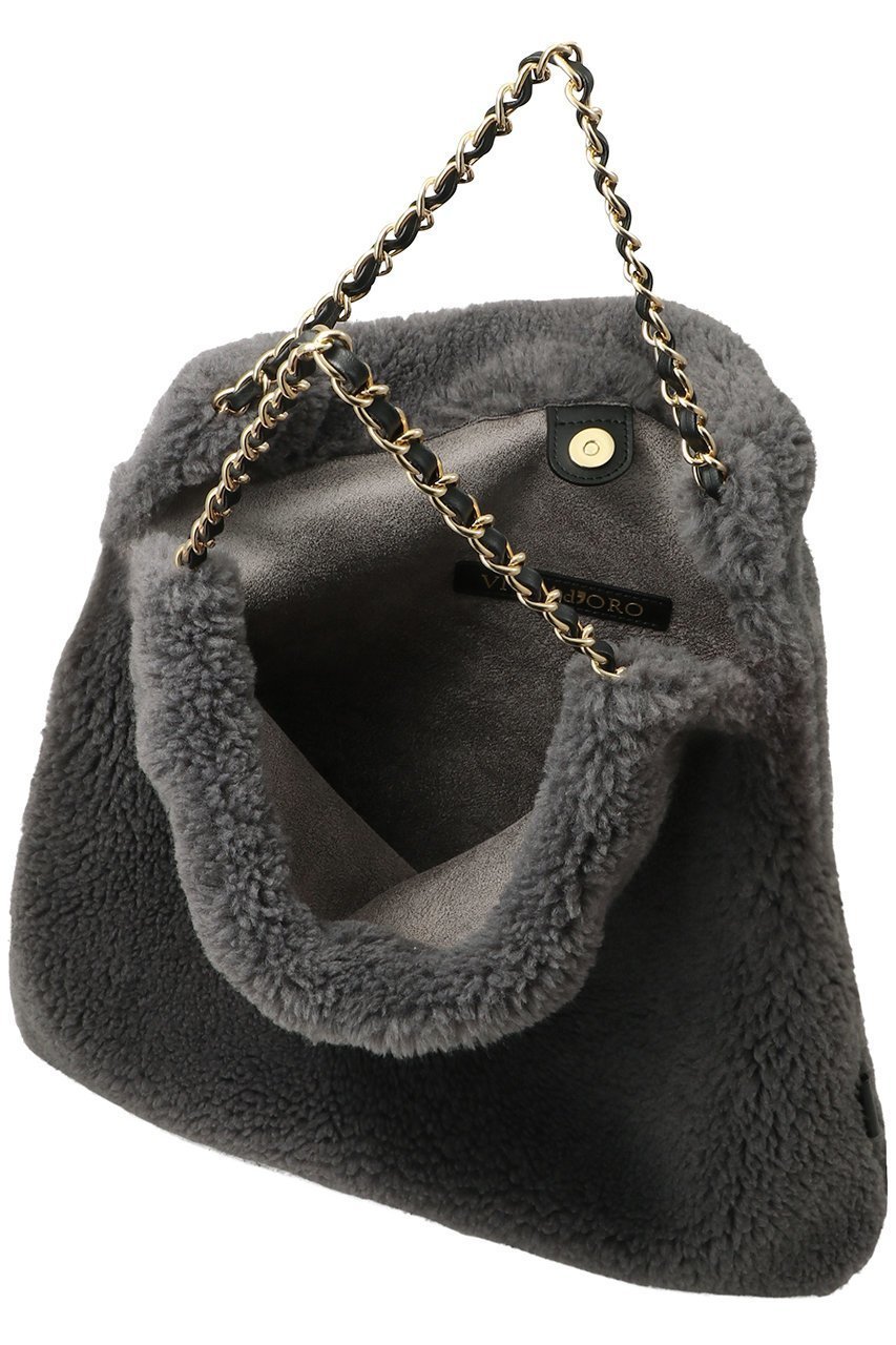 【ヴィオラドーロ/VIOLAd'ORO】のELMO フェイクムートンチェーンショルダートート L 人気、トレンドファッション・服の通販 founy(ファニー) 　ファッション　Fashion　レディースファッション　Fashion for Women　バッグ　Bags　2025年　2025　2025-2026秋冬・A/W　Autumn/Winter 2025–26 AW25–26　チェーン　Chain, Chain Strap　エレガント 上品　Elegant　A/W・秋冬　Autumn/Winter　other-6|ID: prp329100004645418 ipo3291000000033526550
