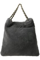 【ヴィオラドーロ/VIOLAd'ORO】のELMO フェイクムートンチェーンショルダートート L ダークグレー|ID: prp329100004645418 ipo3291000000035868769