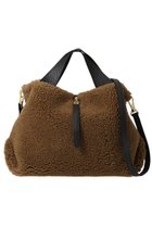 【ヴィオラドーロ/VIOLAd'ORO】のELMO フェイクムートン2wayハンドバッグ ブラウン|ID: prp329100004645421 ipo3291000000035868789