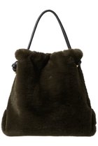 【ヴィオラドーロ/VIOLAd'ORO】のELMO レッキス調フェイクファーショルダートート ダークブラウン|ID:prp329100004645423