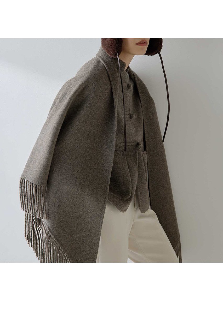 【ウィムガゼット/Whim Gazette】の【Christian AKS】Wool Fringe Stole インテリア・キッズ・メンズ・レディースファッション・服の通販 founy(ファニー) 　ファッション　Fashion　レディースファッション　Fashion for Women　ストール　Soft & Warm Scarves　マフラー・スヌード / 冬小物の定番　Scarves & Mufflers　シンプル　Simple, Minimal　ストール　Stole, Wrap　フリンジ　Fringe, Tassel　別注　Limited Edition, Custom Order　マフラー　Scarf, Muffler　A/W・秋冬　Autumn/Winter　2025年　2025　2025-2026秋冬・A/W　Autumn/Winter 2025–26 AW25–26　モカ|ID: prp329100004645438 ipo3291000000033526692
