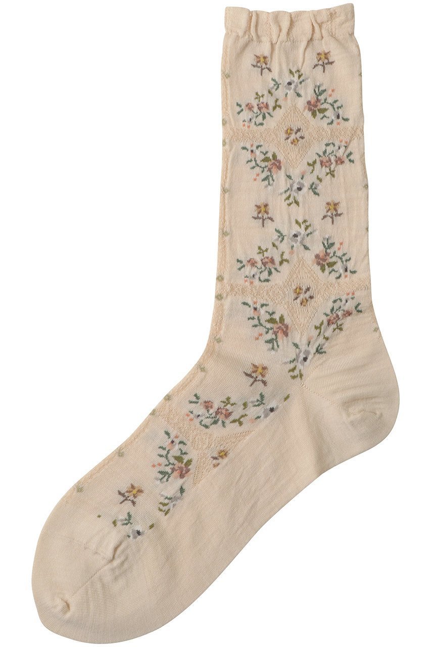 【アンティパスト/ANTIPAST】のローズ ウォールソックス インテリア・キッズ・メンズ・レディースファッション・服の通販 founy(ファニー) 　ファッション　Fashion　レディースファッション　Fashion for Women　ソックス&靴下　Socks & Hosiery　レッグウェア・ストッキング　Legwear & Hosiery　シンプル　Simple, Minimal　ソックス　Socks, Hosiery　ローズ　Rose, Rose Motif　エレガント 上品　Elegant　アイボリー|ID: prp329100004645449 ipo3291000000036133422